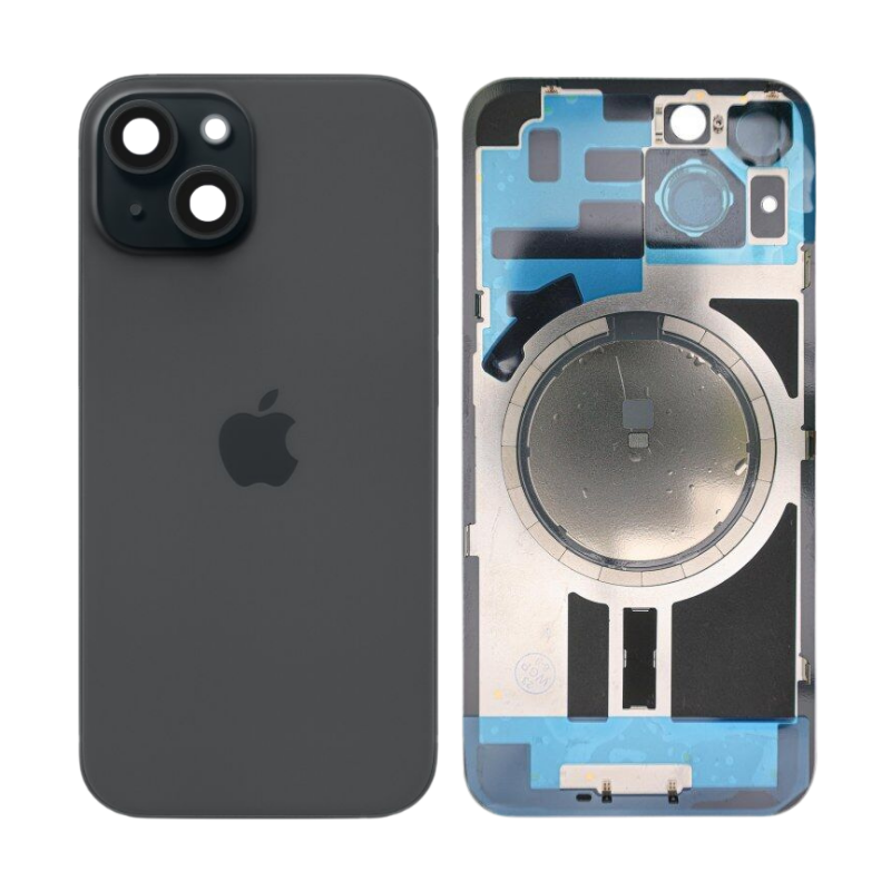 Cargue la imagen en el visor de la galería, [Assembly] Apple iPhone 15 - Back Rear Glass With Camera Lens &amp; With Camera Lens &amp; Magsafe Magnet Ring - Polar Tech Australia
