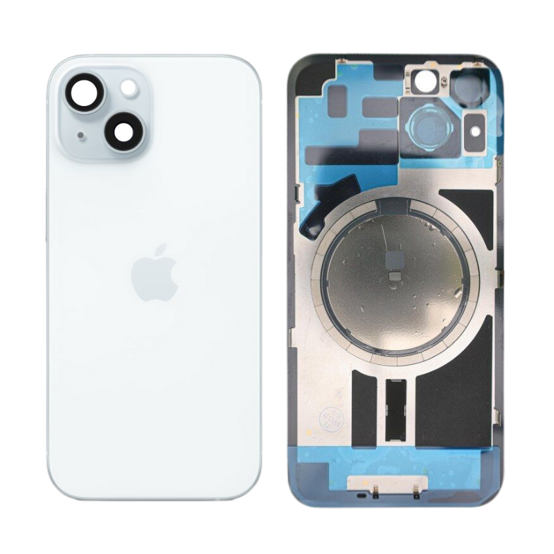 Cargue la imagen en el visor de la galería, [Assembly] Apple iPhone 15 - Back Rear Glass With Camera Lens &amp; With Camera Lens &amp; Magsafe Magnet Ring - Polar Tech Australia
