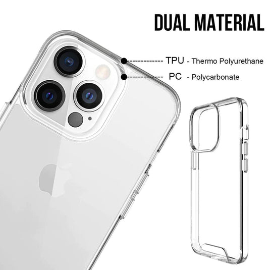 Apple iPhone 15/15 Plus/15 Pro/15 Pro Max SPACE Transparent Rugged Clear Shockproof Case Cover - Polar Tech Australia