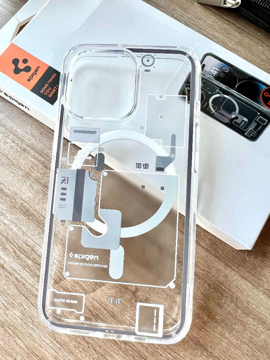 [Magsafe Compatible] Zero One Electron Tech Style Apple iPhone 15/Plus/Pro/Max Spigen SGP Ultra Hybrid (MagFit) Case - Polar Tech Australia