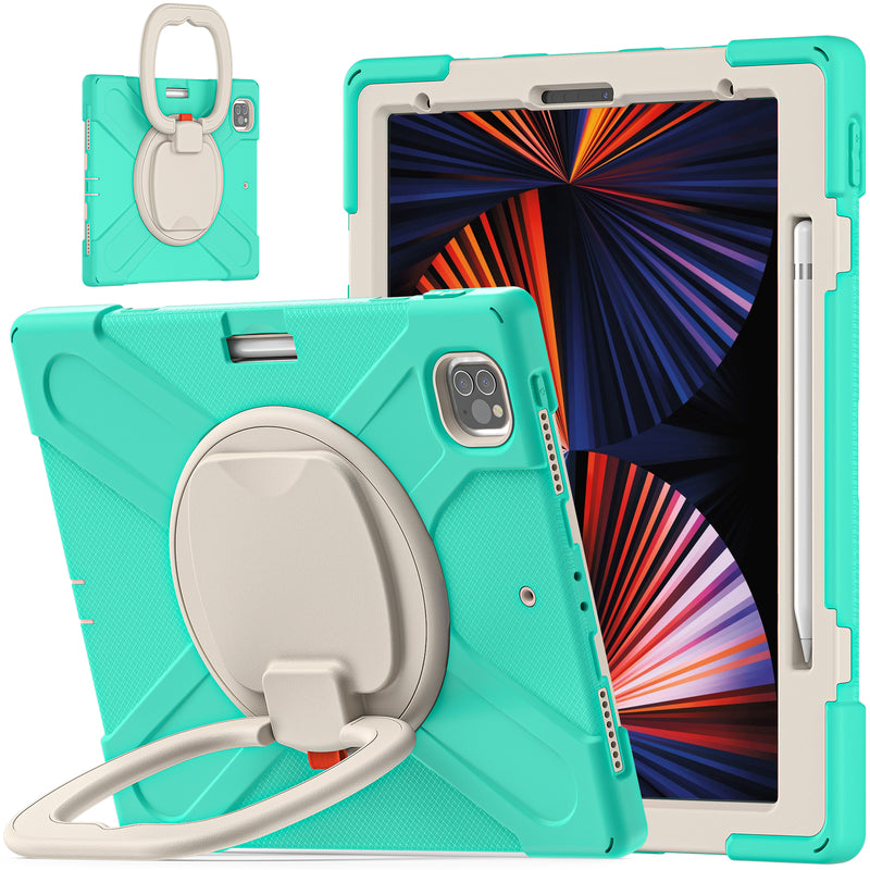 Cargue la imagen en el visor de la galería, Apple iPad Pro 12.9&quot; 3rd/4th/5th/6th Gen 360 Degree Rotation Heavy Duty EVA Kid Friendly Ring Holder Stand Case - Polar Tech Australia
