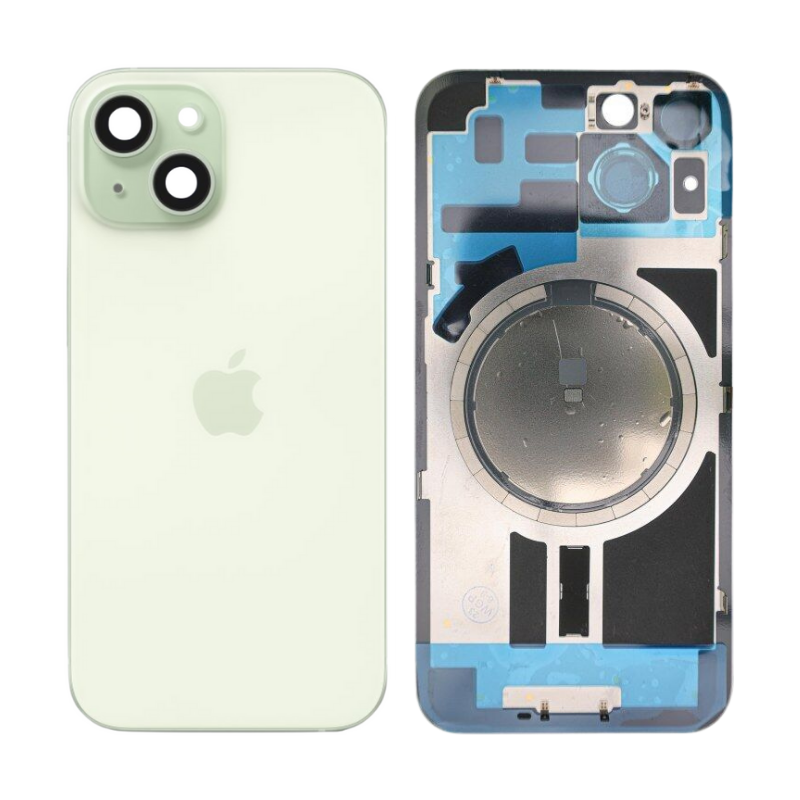 Cargue la imagen en el visor de la galería, [Assembly] Apple iPhone 15 - Back Rear Glass With Camera Lens &amp; With Camera Lens &amp; Magsafe Magnet Ring - Polar Tech Australia
