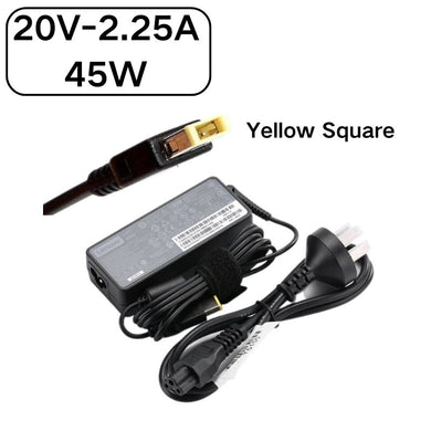 [20 V-2,25 A/45 W] [carré jaune] chargeur adaptateur d'alimentation secteur d'origine pour ordinateur portable Lenovo