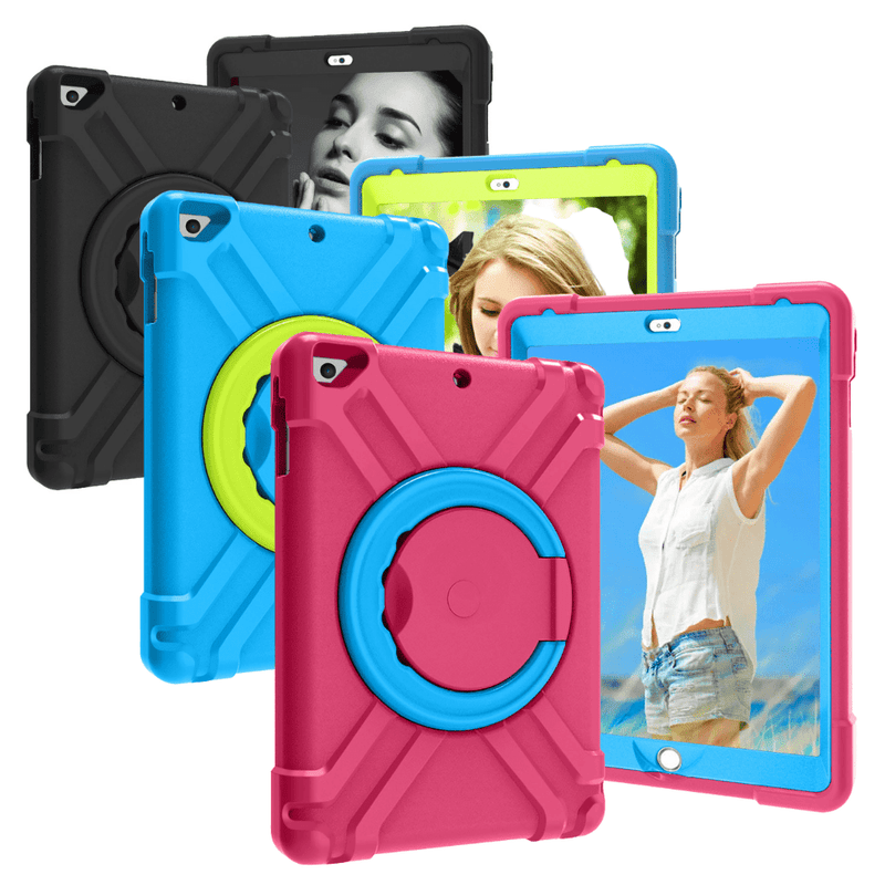 Chargez l&#39;image dans la visionneuse de la galerie, Samsung Galaxy Tab A 2019 10.1&quot;(P610/P615) Heavy Duty Silicone Shockproof Handle Magic Ring 360 Rotating Stand Holder - Polar Tech Australia
