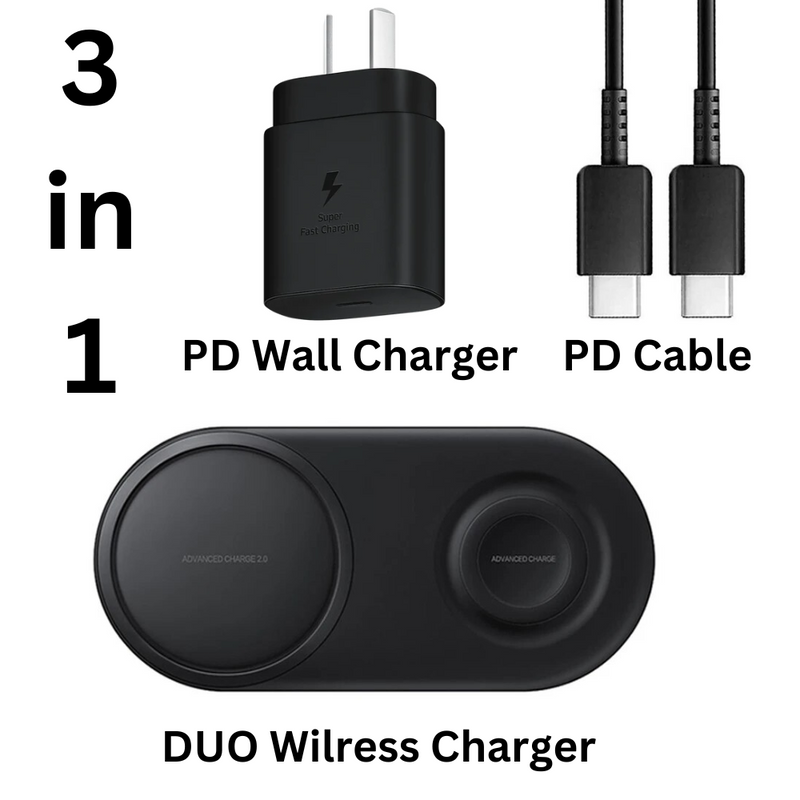 Cargue la imagen en el visor de la galería, [EP-P5200] Samsung 3 in 1 PD Fast Wireless Charger Duo Pad Galaxy Phone &amp; Watch &amp; Buds - Polar Tech Australia
