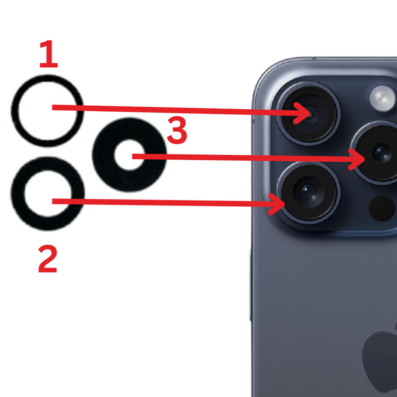 Cargue la imagen en el visor de la galería, Apple iPhone 15 Pro - Back Rear Main Camera Glass Lens With Adhesive - Polar Tech Australia
