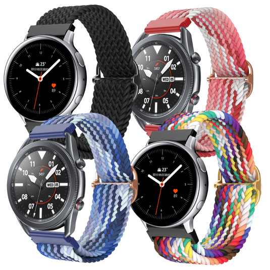 Samsung Watch Nylon Magic Tape 20mm/22mm Adjustable Soft Breathable Sport Replacement Wristbands Strap - Polar Tech Australia