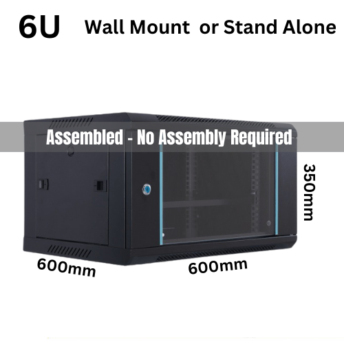 Cargue la imagen en el visor de la galería, [Assembled] 6U 9U 12U Heavy Duty Network Server CCTV PoE Switch Wall Mount Cabinet Rack Lockable Enclosure - Polar Tech Australia
