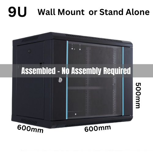 Cargue la imagen en el visor de la galería, [Assembled] 6U 9U 12U Heavy Duty Network Server CCTV PoE Switch Wall Mount Cabinet Rack Lockable Enclosure - Polar Tech Australia
