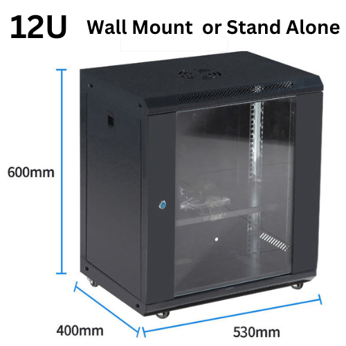 4U 6U 9U 12U Heavy Duty Network Server CCTV PoE Switch Wall Mount Cabinet Rack Lockable Enclosure - Polar Tech Australia