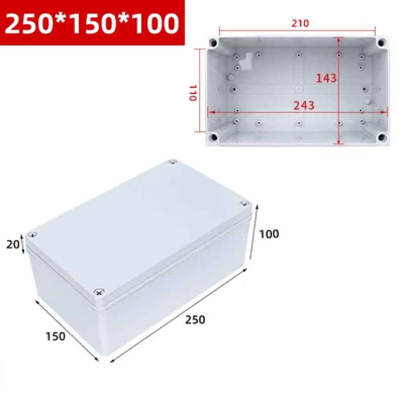 Cargue la imagen en el visor de la galería, IP67 Waterproof indoor &amp; outdoor Various Size ABS Plastic DIY Junction Box Enclosure Box - Polar Tech Australia
