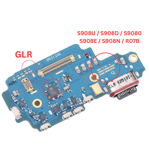 Samsung Galaxy S22 Ultra 5G (SM-S908) Charging Port & Sim Reader & Mic Sub Board