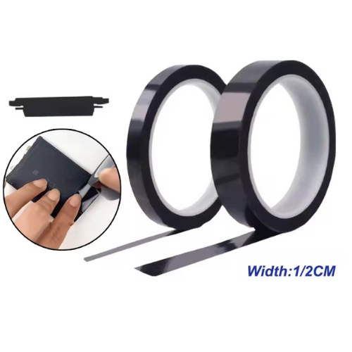 Cargue la imagen en el visor de la galería, Black Battery Thermal Insulation Tape Polyimide Insulating Adhesive
