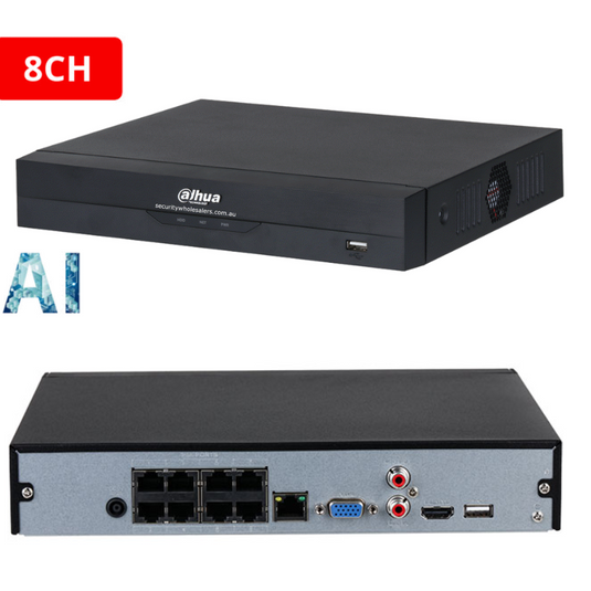 [DHI-NVR4108-8P-AI/ANZ] Dahua 8CH 4K 8 PoE AI SMD CCTV NVR Network Video Recorder  Security Camera System) - Polar Tech Australia