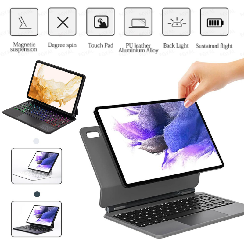 Cargue la imagen en el visor de la galería, Samsung Galaxy Tab A9 Plus 11&quot; 2023 - Magnetic Suspension Magic Keyboard Case - Polar Tech Australia
