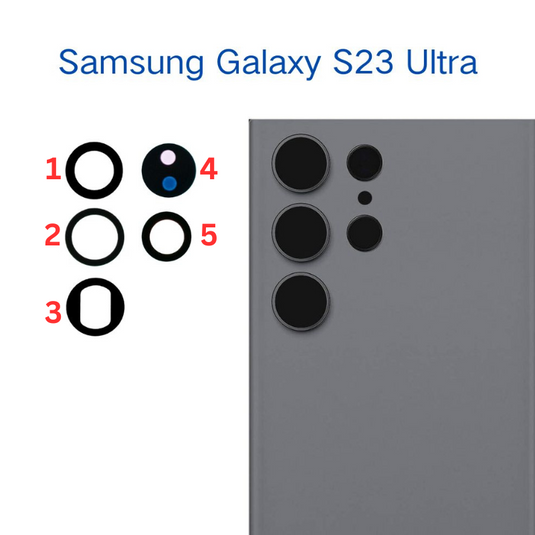 Samsung Galaxy S23 Ultra (SM-S918) Only Back Rear Camera Glass Lens - Polar Tech Australia