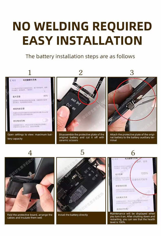 [Self Service Kit][No Soldering Required] Apple iPhone 12 / 12 Pro - Replacement Battery - Polar Tech Australia