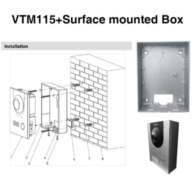 [VTM115] Dahua Surface Wall Mount Bracket Rain Cover For Door Station VTO2202F-P-S2