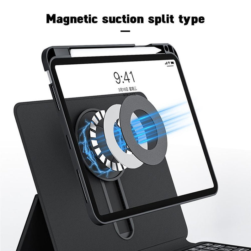 Load image into Gallery viewer, Apple iPad Pro 3/4/5/6 12.9&quot; - Magic 360 Rotation Detachable Smart Wireless Trackpad Keyboard Flip Case (Copy) - Polar Tech Australia
