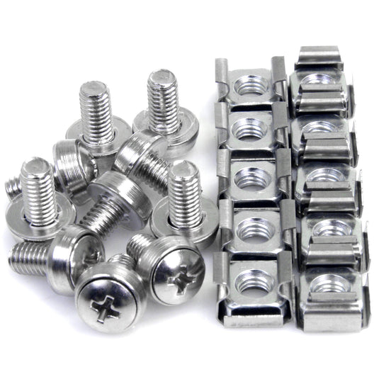 10 Pcs M6 Mounting Screws Cage Nuts for Network Server Rack Cabinet - Polar Tech Australia