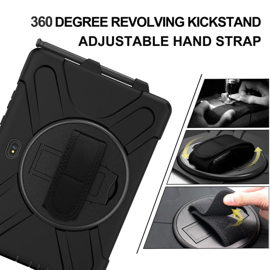 Samsung Galaxy Tab Active Pro 10.1" 2019 (T540/T545) Heavy Duty 360 Degree Rotate Stand Hand Strap Case - Polar Tech Australia