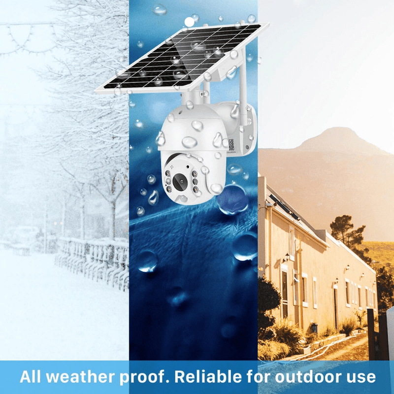 Cargue la imagen en el visor de la galería, [RSD-Q3-4G][1080P FHD][4G Version] Solar Panel Battery Powered IP66 Outdoor PTZ Camera - Polar Tech Australia
