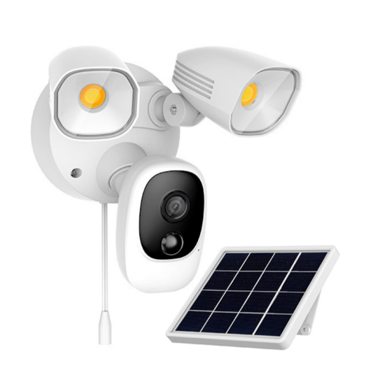 1080P Outdoor Wireless Home Security Camera Built-in Solar Panel & Floodlight & Mic & Battery - Polar Tech Australia