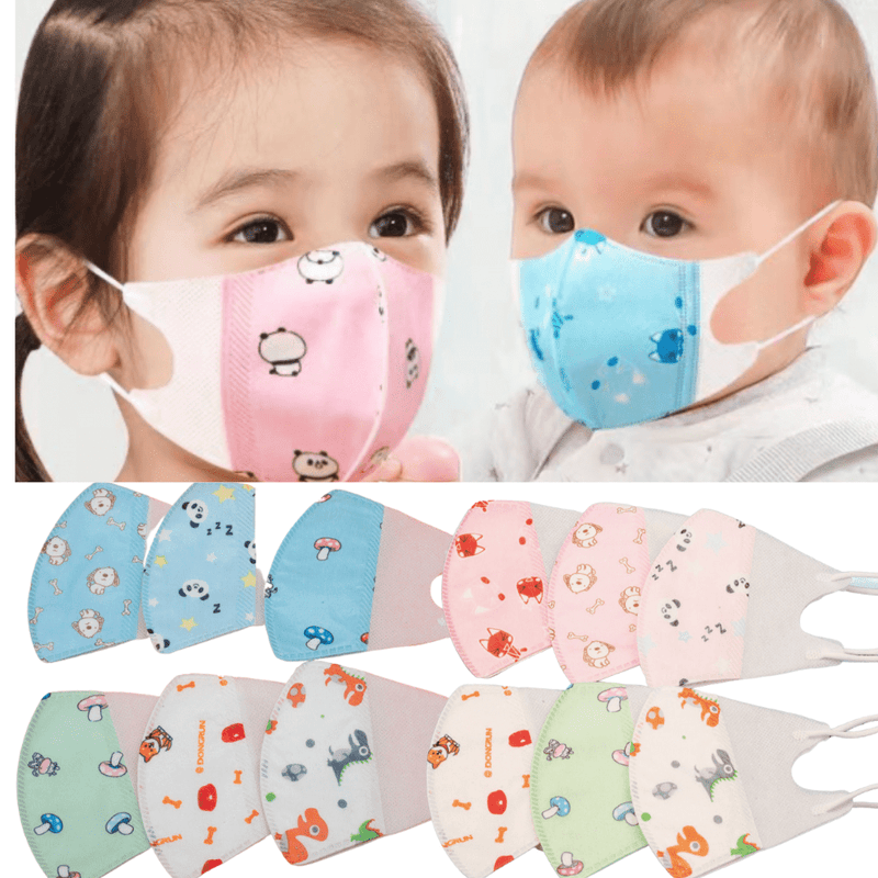 Cargue la imagen en el visor de la galería, [10PCS] 3 Ply Layer Baby Kid Child Face Masks Anti-Coronavirus Covid-19 Masks - Polar Tech Australia
