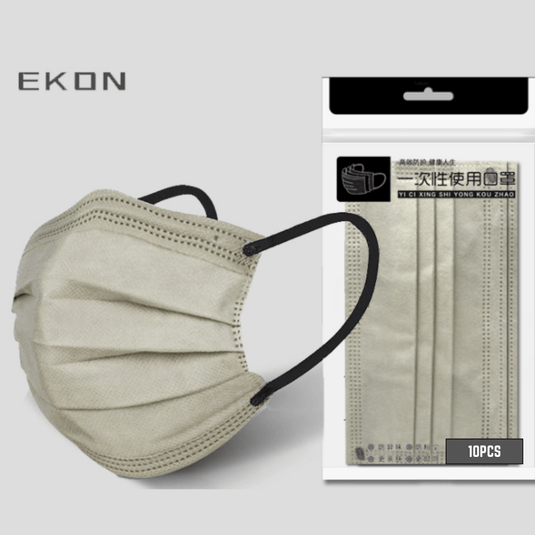 [10PCS] EKON Morandi 4 Ply Layer Strong Protection Fashion Skin-Friendly Face Masks - Polar Tech Australia