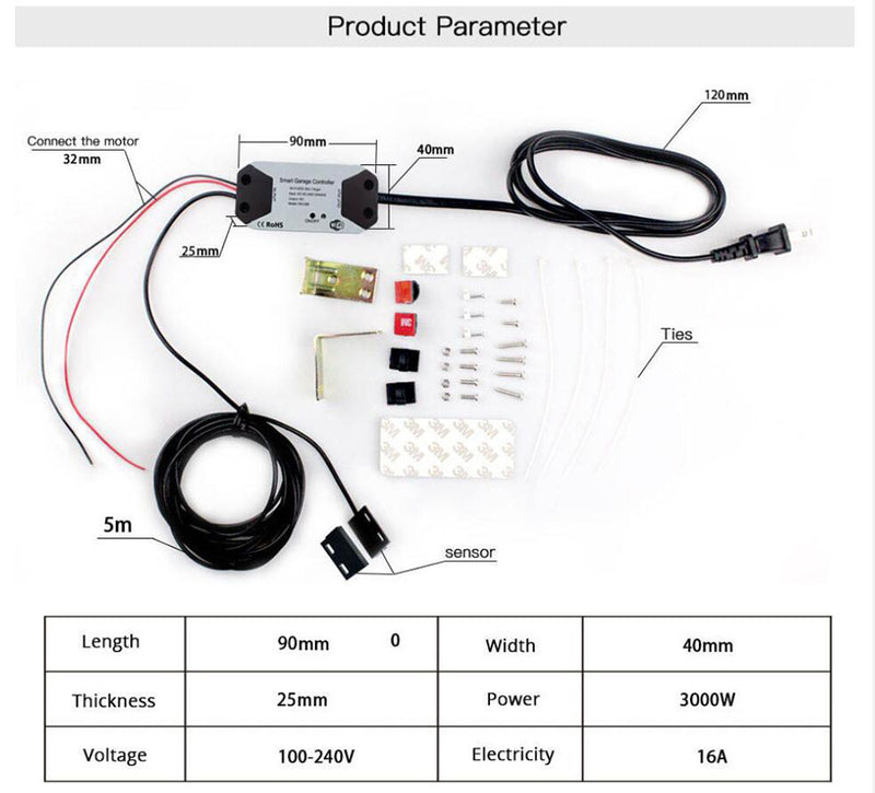 Chargez l&#39;image dans la visionneuse de la galerie, [TUYA Smart Home][AU Plug] Wireless Garage door Smart Controller Opener - Polar Tech Australia
