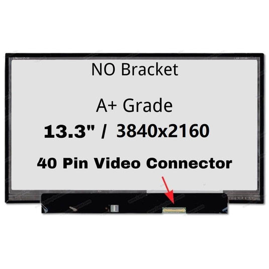 13.3" inch/A+ Grade/(3840x2160)/40 Pin/No Screw Bracket Laptop IPS UHD LCD Screen Display Panel - Polar Tech Australia