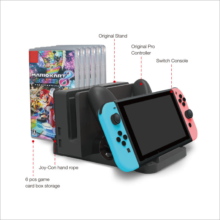 Cargue la imagen en el visor de la galería, Switch/Switch LITE/Switch OLED Multi-function Non-slip Charging Dock - Game Gear Hub
