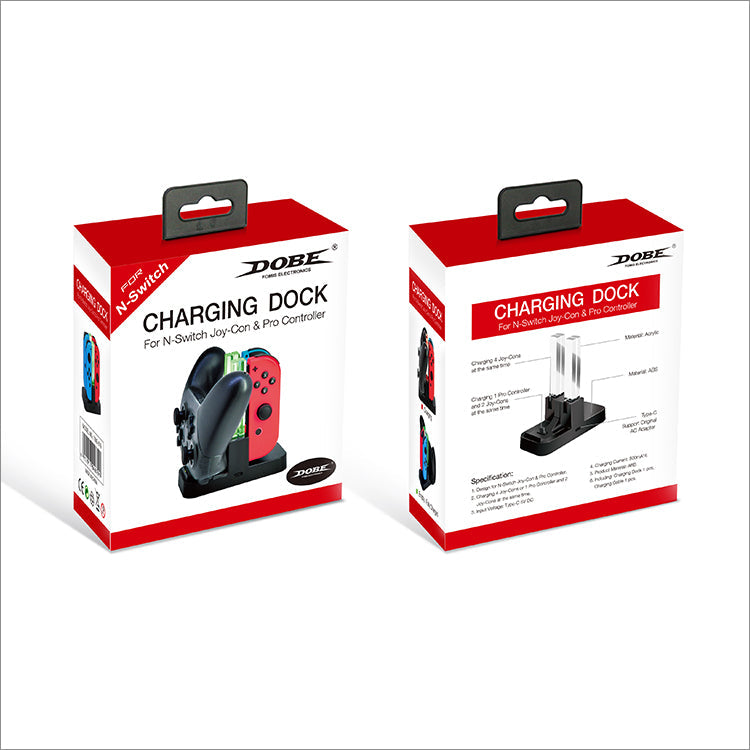 Cargue la imagen en el visor de la galería, Nintendo Switch Joy-con Pro Colorful LED Charging Station Holder with Cable - Game Gear Hub
