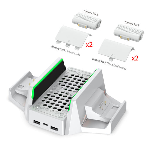 Xbox Series S - Cooling Fan Charging  Vertical Stand Dual Controller Charging Base - Polar Tech Australia