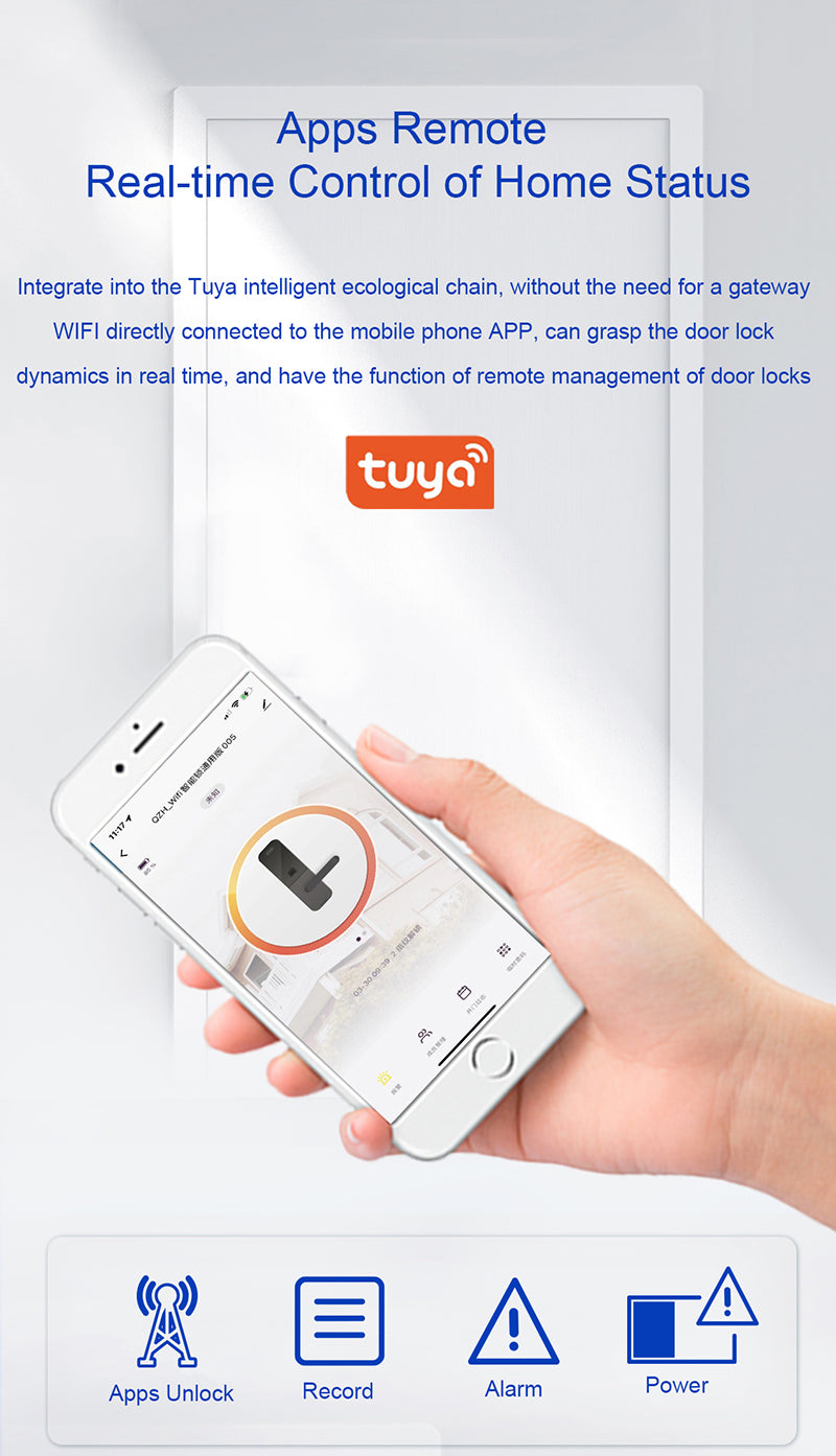 Cargue la imagen en el visor de la galería, [TUYA Smart Home] Tuya Wireless Fingerprint Smart Door Lock - Polar Tech Australia
