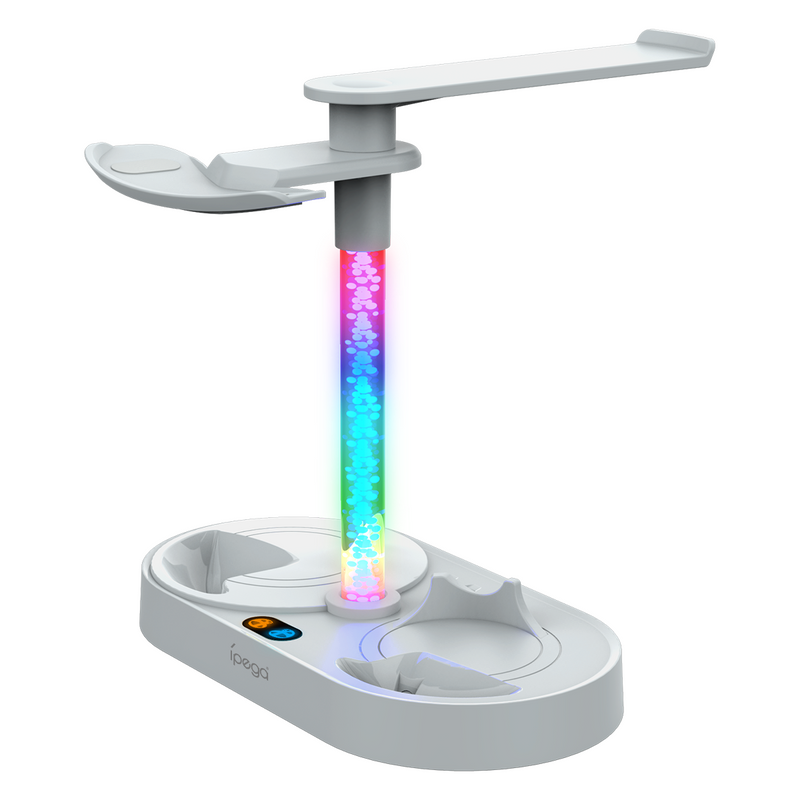 Chargez l&#39;image dans la visionneuse de la galerie, PlayStation PS VR 2 - Headset Charging Display Stand Dual Controller Charging Station with RGB Light Charger for PS5 - Polar Tech Australia
