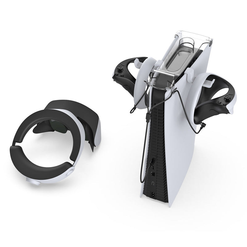 Cargue la imagen en el visor de la galería, Sony PlayStation PS5 / VR2 VR Handle Bracket Headphone Hanger with 2-in-1 Type-C Charging Cable - Game Gear Hub
