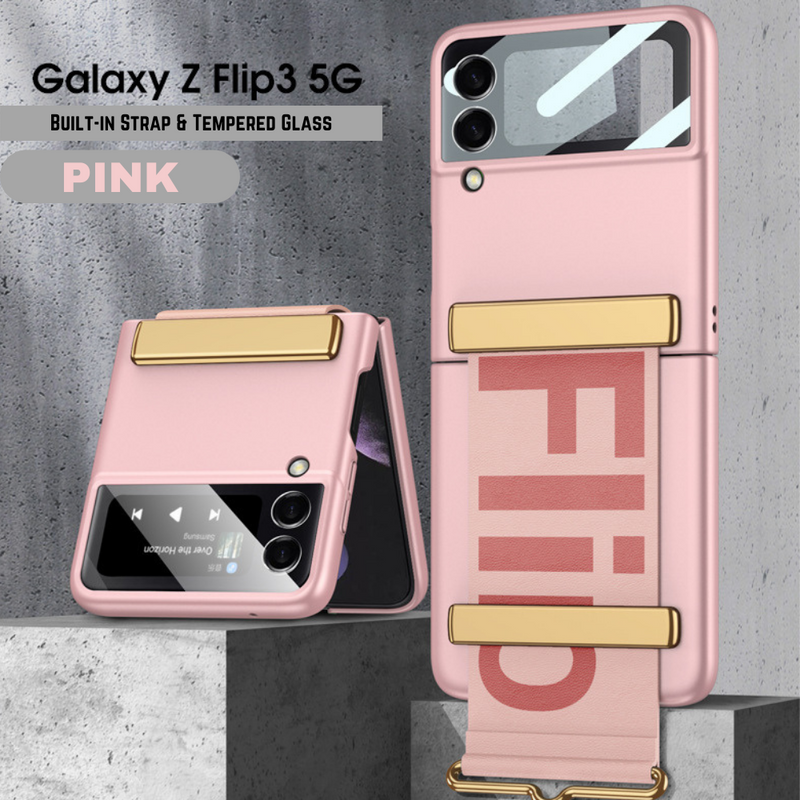 Cargue la imagen en el visor de la galería, Samsung Galaxy Z Flip 4 5G (SM-F721) Full Protection Fashion Stand Case With Built-in Strap - Polar Tech Australia
