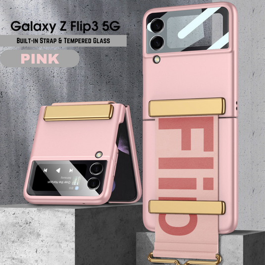 Samsung Galaxy Z Flip 4 5G (SM-F721) Full Protection Fashion Stand Case With Built-in Strap - Polar Tech Australia