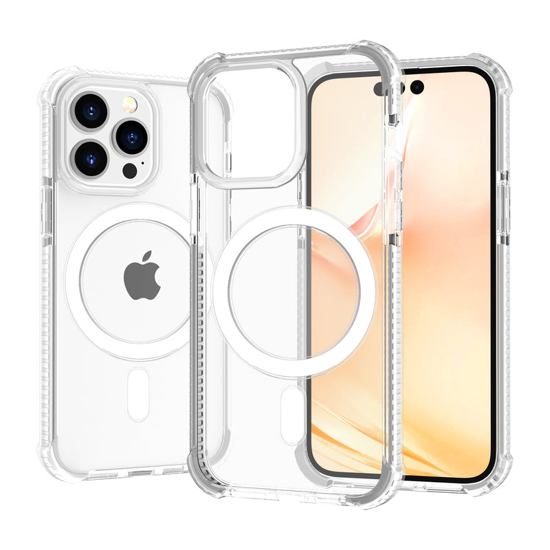 Cargue la imagen en el visor de la galería, [Magsafe Compatible] YUVAL Apple iPhone 14/14 Plus/14 Pro/14 Pro Max Magnetic Transparent Rugged Clear Shockproof Case Cover - Polar Tech Australia
