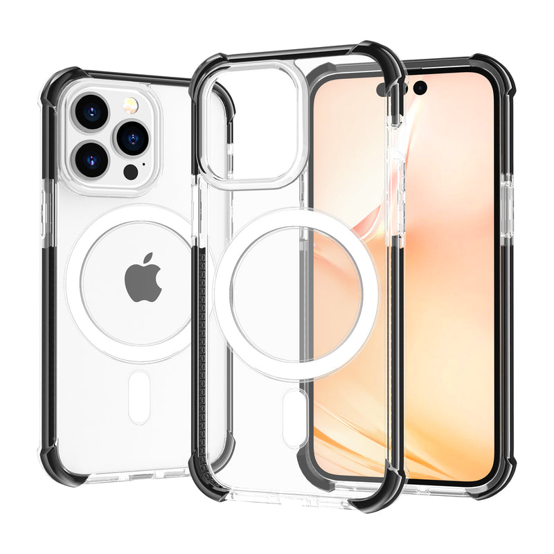 Cargue la imagen en el visor de la galería, [Magsafe Compatible] YUVAL Apple iPhone 14/14 Plus/14 Pro/14 Pro Max Magnetic Transparent Rugged Clear Shockproof Case Cover - Polar Tech Australia
