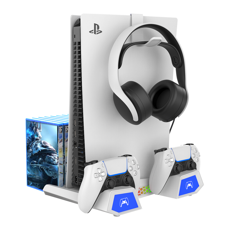 Chargez l&#39;image dans la visionneuse de la galerie, Sony PlayStation PS5 &amp; P5 Slim - All-in-one Multifunctional Dock Charger Station Holder - Polar Tech Australia
