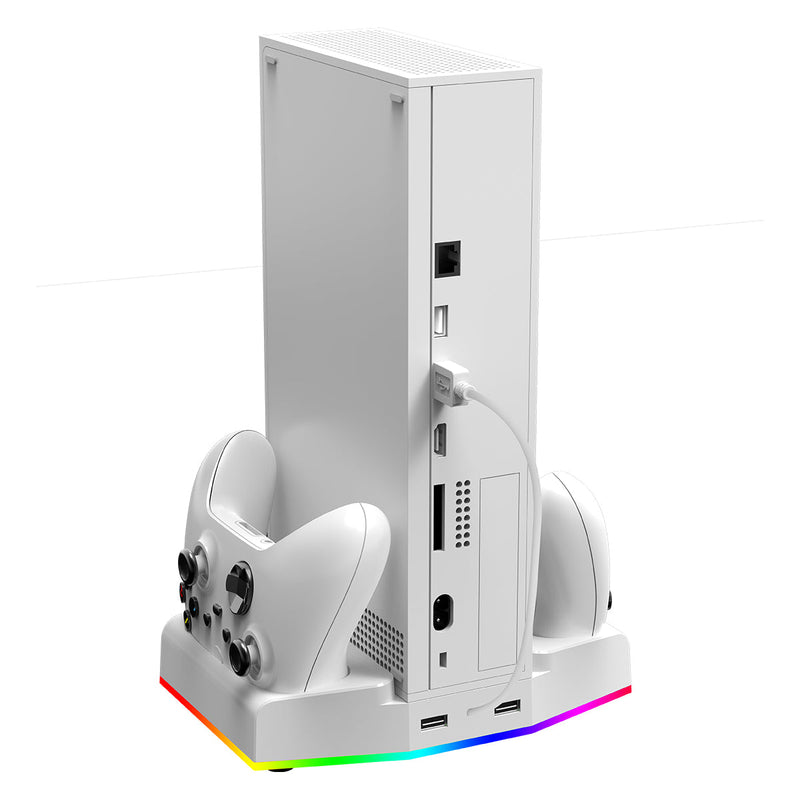 Cargue la imagen en el visor de la galería, Xbox Series S Cooling Fan Base Game Console Charger with 2 USB Ports - Game Gear Hub

