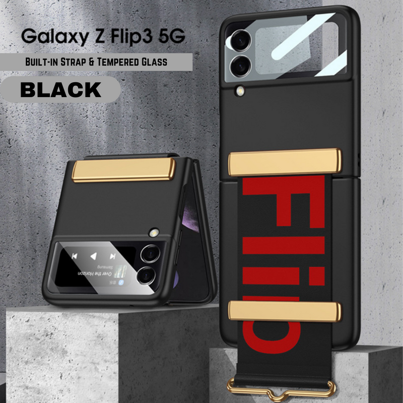Cargue la imagen en el visor de la galería, Samsung Galaxy Z Flip 3 5G (SM-F711) Full Protection Fashion Stand Case With Built-in Strap - Polar Tech Australia
