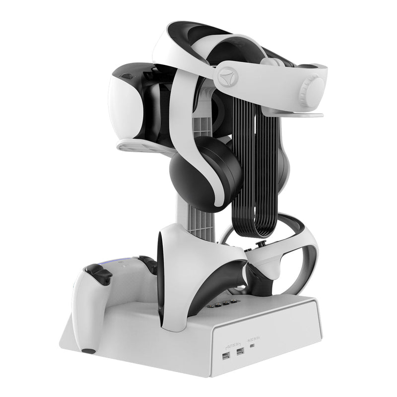 Load image into Gallery viewer, PlayStation PS VR 2 - All in One Storage Headset Controller Storage Stand With RGB Light - Game Gear Hub
