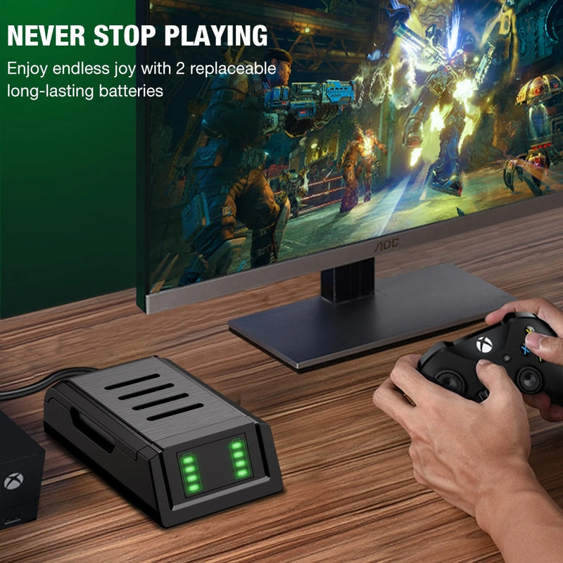 Cargue la imagen en el visor de la galería, Xbox Game Controller Dual Battery Pack Charging Station Battery Charger Lightweight Charging Base - Polar Tech Australia
