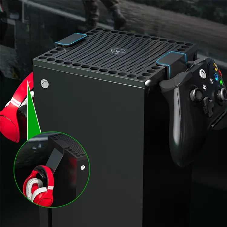 Cargue la imagen en el visor de la galería, Xbox Series X Host Multifunction Heat Dissipation Dust Cover Game Controller Hanger Headphone Holder Bracket - Polar Tech Australia
