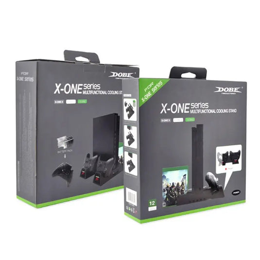 Xbox One X / S Cooling Stand with Dual Controller Charging Dock - Game Gear Hub