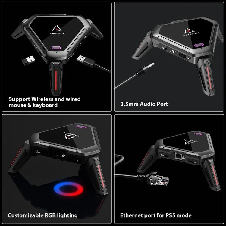 Chargez l&#39;image dans la visionneuse de la galerie, Aimzenix XBox Switch PS5 Keyboard Mouse Adapter Converter - Polar Tech Australia
