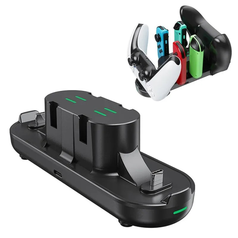 Cargue la imagen en el visor de la galería, PS5, Xbox, and Switch Controller 6 in 1 Desktop Charging Dock Station - Polar Tech Australia
